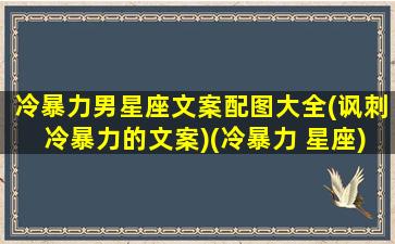 冷暴力男星座文案配图大全(讽刺冷暴力的文案)(冷暴力 星座)